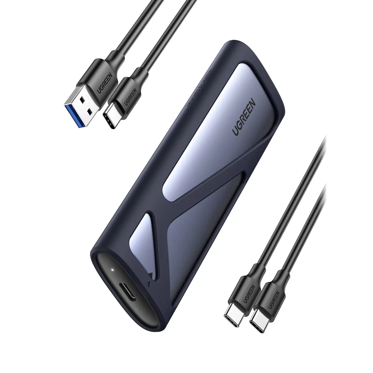 Ugreen 90264, SSD enclosure, M.2, PCI Express, Serial ATA, 10 Gbit/s, USB connectivity, Grey