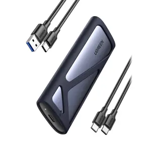 Ugreen 90264, SSD enclosure, M.2, PCI Express, Serial ATA, 10 Gbit/s, USB connectivity, Grey