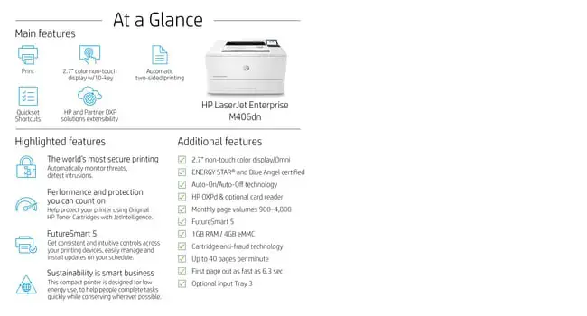 HP LaserJet Enterprise M406dn