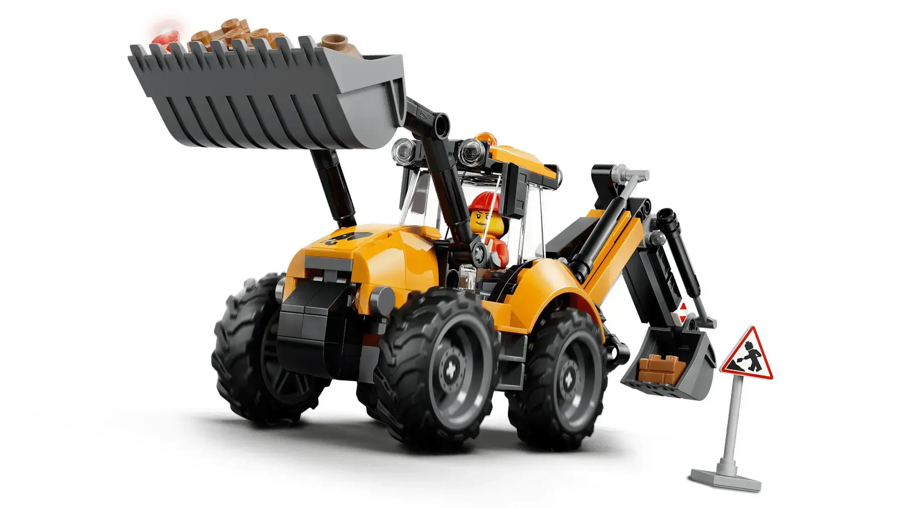 LEGO CITY 60480 Yellow Backhoe Loader