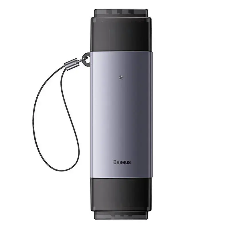 "Baseus Lite" serijos SD/TF atminties kortelių skaitytuvas, USB + USB-C (pilkos spalvos)