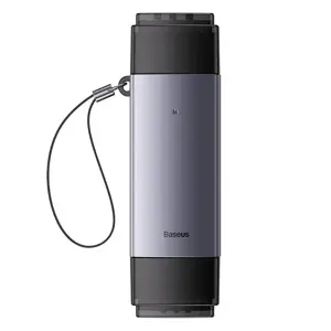 "Baseus Lite" serijos SD/TF atminties kortelių skaitytuvas, USB + USB-C (pilkos spalvos)