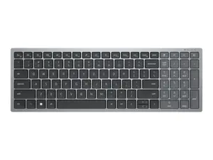 DELL KB740, pilno dydžio (100%), RF belaidis + "Bluetooth", žirklinis klavišų jungiklis, QWERTY, pilka, juoda