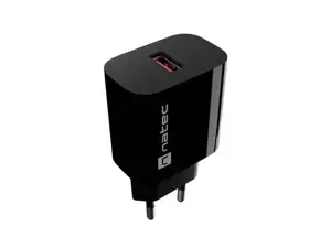 WALL CHARGER NATEC RIBERA 1X USB-A 18W BLACK