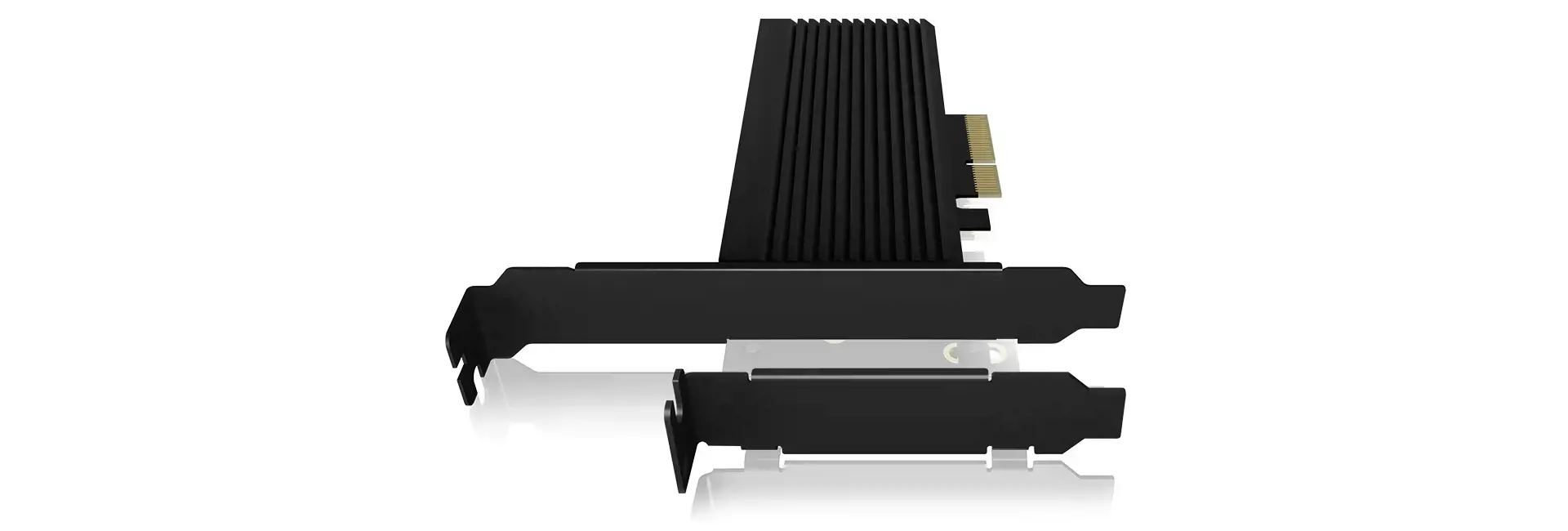ICY BOX IB-PCI208-HS, PCIe, M.2, pilno aukščio / žemo profilio, PCIe 4.0, juodas, pasyvus