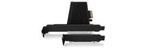 ICY BOX IB-PCI208-HS, PCIe, M.2, pilno aukščio / žemo profilio, PCIe 4.0, juodas, pasyvus