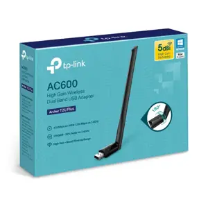 TP-LINK AC600 didelio stiprumo "Wi-Fi" dviejų juostų USB adapteris USB 2.0 1 didelio stiprumo antena