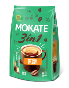 Kavos gėrimas MOKATE 3in1 Irish, maišelyje 10 x 17g