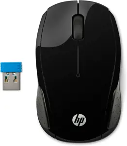 HP belaidė pelė 200, dvipusė, optinė, RF belaidė, 1000 DPI, juoda
