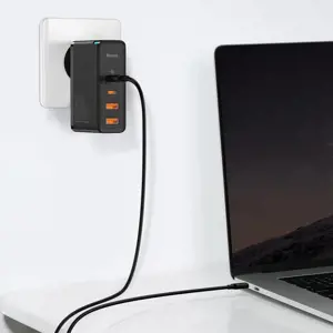 "Baseus GaN2 Pro" greitasis įkroviklis 100 W USB / C tipo USB greitasis įkrovimas 4+ Power Delivery Black (juodas)