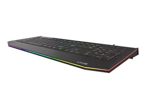 NATEC Genesis žaidimų klaviatūra Lith 400 RGB JAV išdėstymo apšvietimas X-Scissor slim