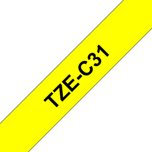 Brother TZe-C31, TZ, juodas, 5 m, 1 vnt., lizdinė plokštelė, 1,2 cm