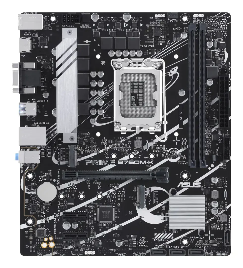 ASUS PRIME B760M-K LGA1700 mATX MB 2xDDR5 4xSATA 2xM.2