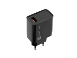NATEC USB ĮKROVIKLIS RIBERA 18W USB-A JUODAS