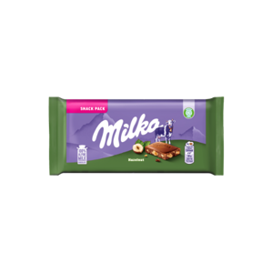 Pieninis šokoladas MILKA Alpių pieno su lazdyno riešutais, 45g