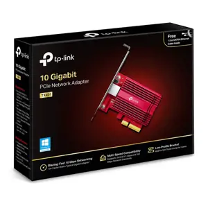 TP-Link TX401, vidinis, laidinis, PCI Express, Ethernet, 10000 Mbps, raudonas