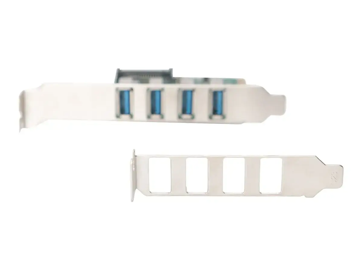 DIGITUS USB 3.0 4 prievadų PCI Express papildoma plokštė 4 prievadai A / F Išorinis VL805 mikroschemų rinkinys