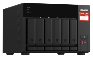 QNAP TS-673A, NAS, bokštinis, "AMD Ryzen", V1500B, juodas