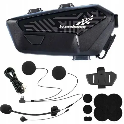 FreedConn F1 Plus V2 EU BT 5.4+EDR motorcycle intercom, range up to 500 m, SPEAKS POLISH