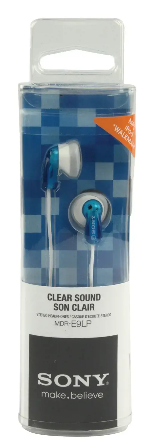 "Sony MDR-E9LP", laidinės, 18 - 22000 Hz, muzikinės, 6 g, ausinės, mėlynos, baltos spalvos