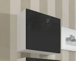 Cama Kvadratinė spintelė VIGO 50/50/30 balta/juoda blizgi