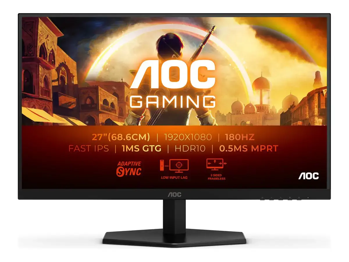 AOC | 27G42E | 27 " | IPS | FHD | 16:9 | 180 Hz | 1 ms | 1920 x 1080 pixels | 300 cd/m² | HDMI ports quantity 1 | Black