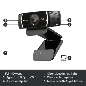 "LOGITECH C922 Pro Stream Webcam" - USB -EMEA