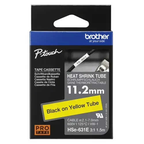 Brother HSE-631E, Yellow, China, Brother, PT-E300VP PTE550W, 69 mm, 155 mm