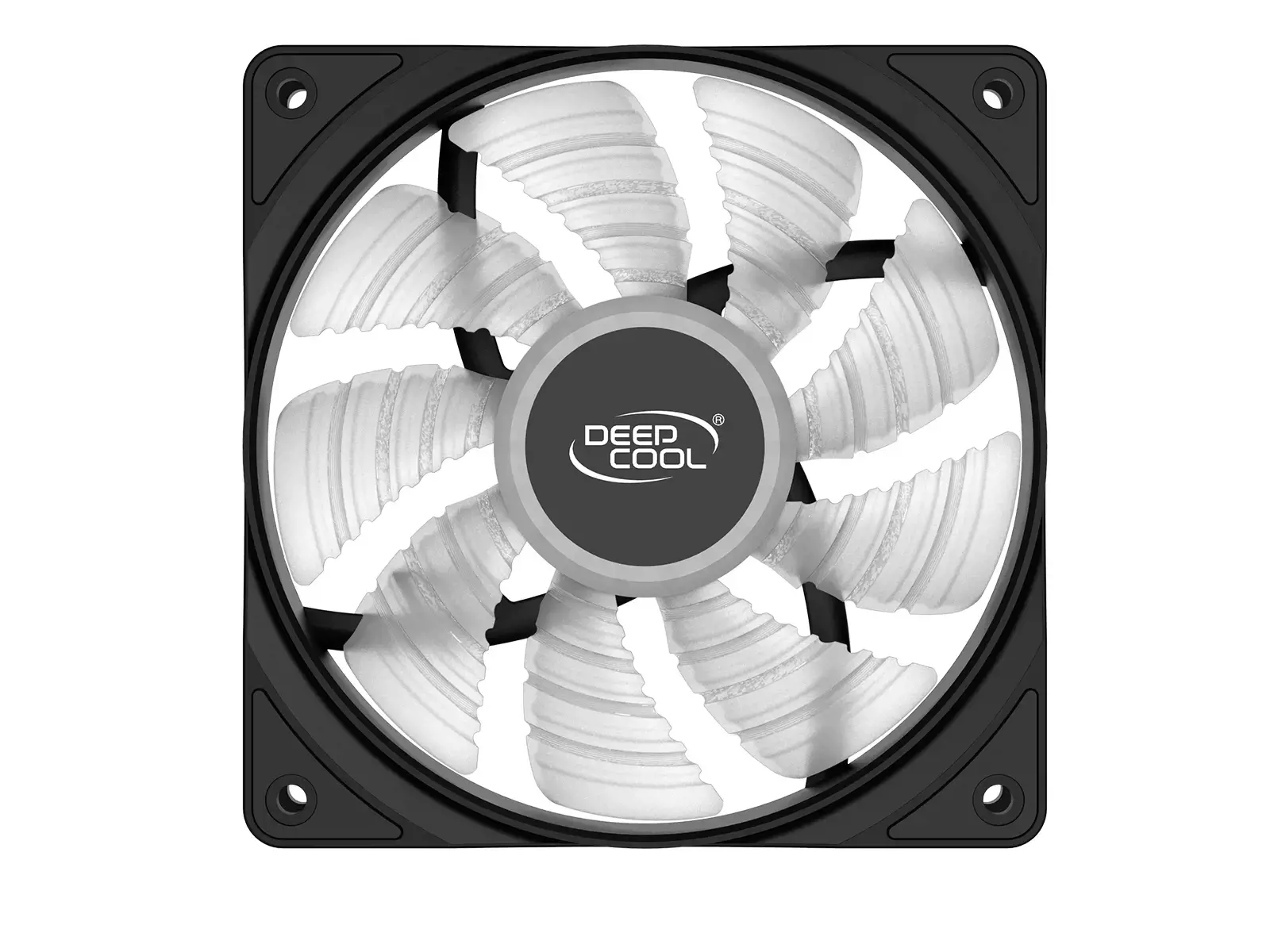 "DeepCool RF120W", ventiliatorius, 12 cm, 1300 aps./min, 21,9 dB, 48,9 cfm, juodas, permatomas