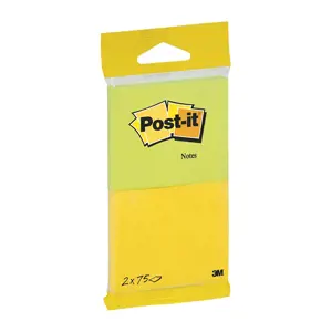 Lipnūs lapeliai POST-IT 6720-YG, geltoni/žali 76x63,5mm 75 lapeliai, 2 pakuotės
