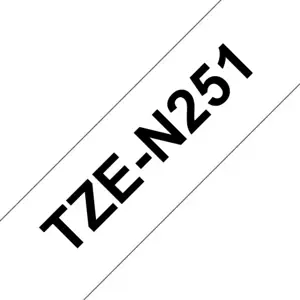 Brother TZe-N251, TZ, juodas, 8 m, 1 vnt., dėžutė, 2,4 cm