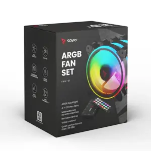 Dzesētājs Savio Kit Of 4 x 120mm PC ARGB Fans
