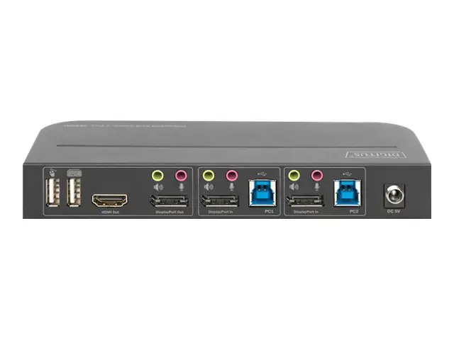 DIGITUS KVM perjungiklis 2x1 DP DP/HDMI OutUSB 4Kx2K60Hz