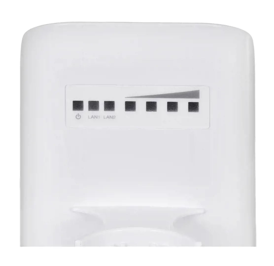 "Ubiquiti NanoStation NSM5", 5 GHz, 16 dBi, 2 x 10/100 Ethernet prievadas, maitinimo būdas - pasyvus maitinimas per Ethernet, lauko UV spindulių stabilizuotas plastikas, procesorius Atheros MIPS 24KC 400 MHz, 32 MB SDRAM, 8 MB Flash, tvirtinimo ant stulpo rinkinys pridedamas