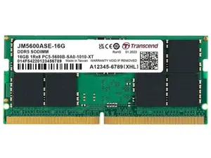 TRANSCEND 16GB JM DDR5 5600 SO-DIMM 1Rx8 2Gx8 CL46 1.1V