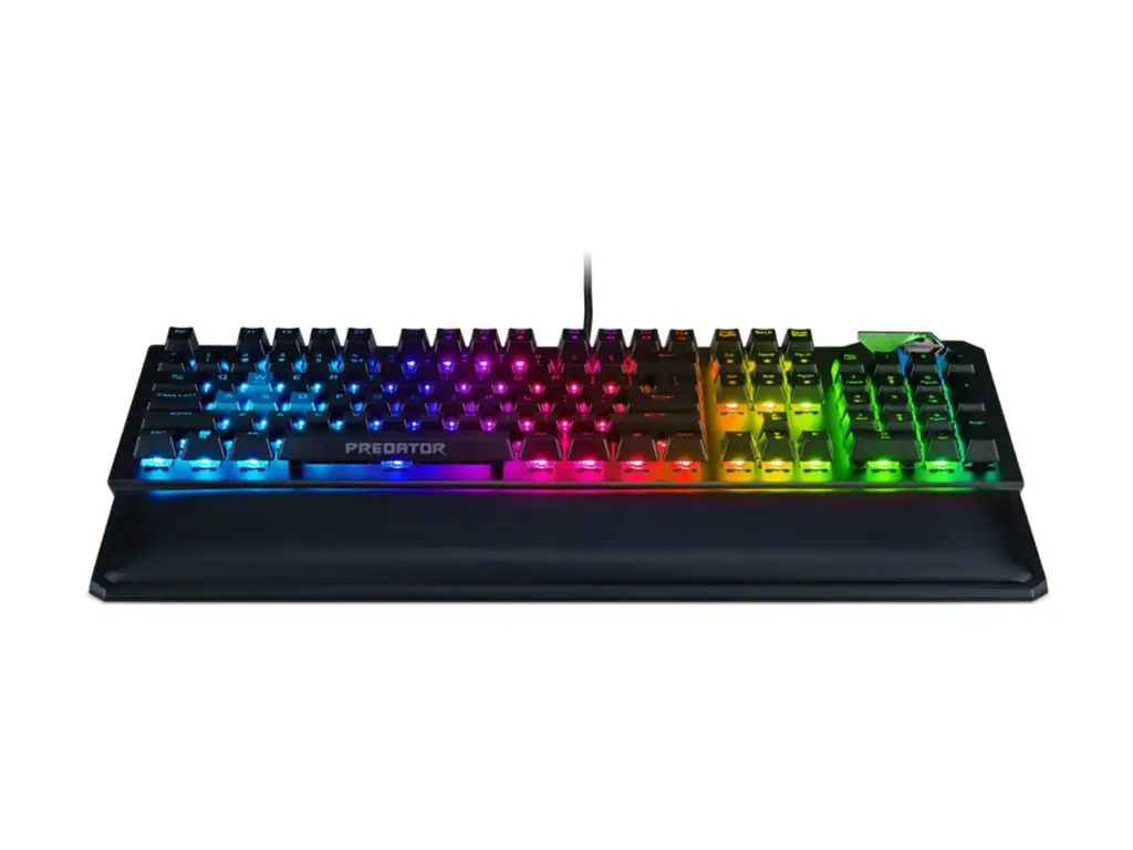 "Acer Predator Aethon 700", pilno dydžio (100 %), optinis mechaninis klavišų jungiklis, QWERTY, RGB LED, metalinis