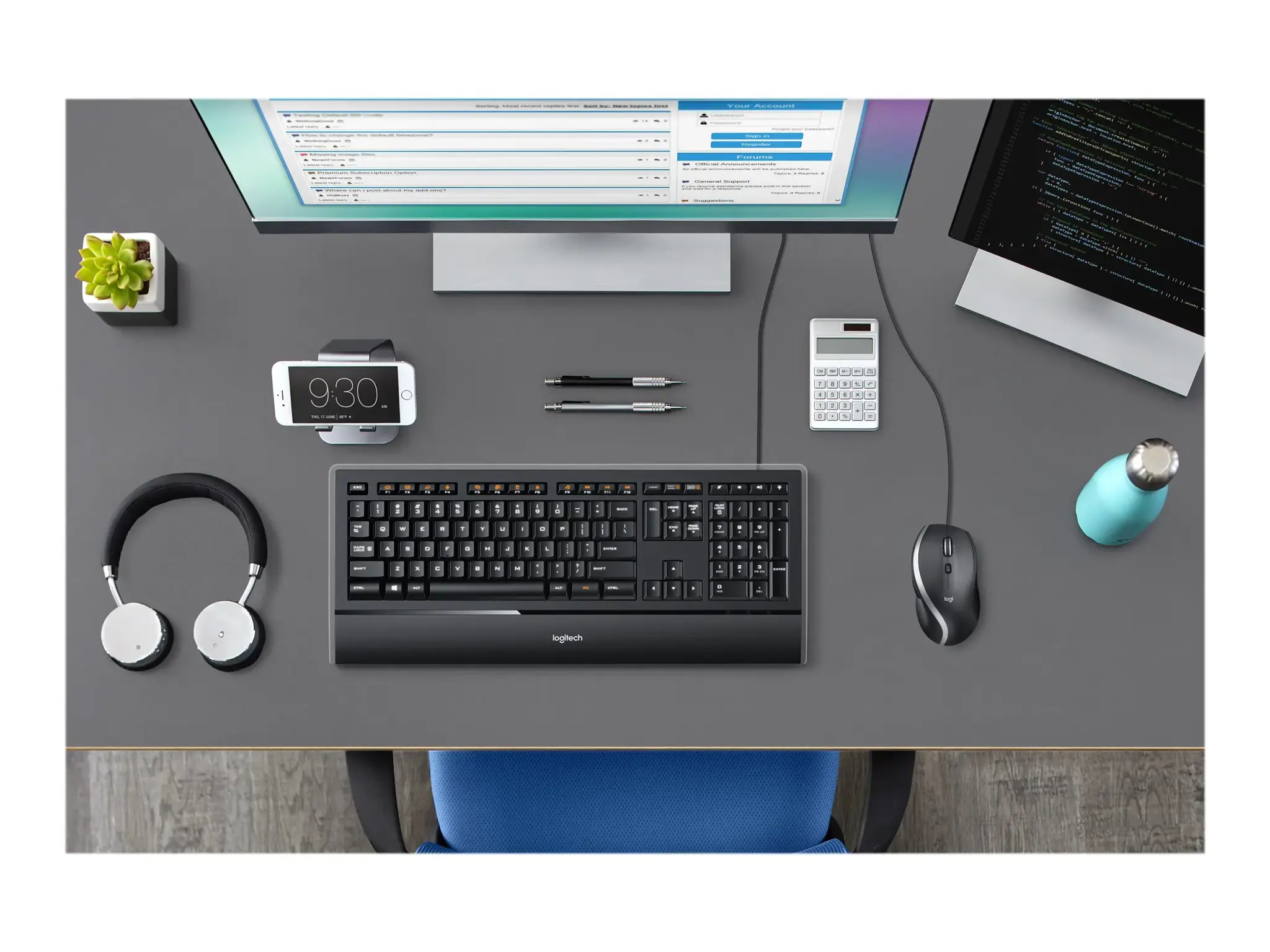 "Logitech Advanced Corded Mouse M500s", dešinioji, optinė, A tipo USB, 4000 DPI, juoda