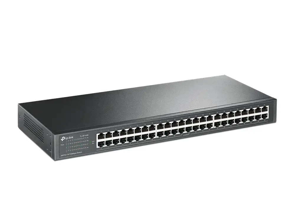 TP-LINK 48 prievadų 10/100 komutatorius 19in-Rack