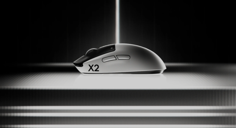 Logitech G Pro X2 Superstrike Belaidė žaidimų pelė RF Wireless 44000 DPI, Lunar Eclipse