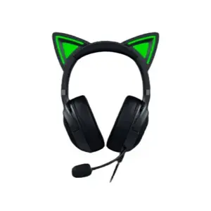 "Razer" ausinės "Kraken Kitty V2" su mikrofonu, juodos spalvos, laidinės, ausinės, su triukšmo slopinimu