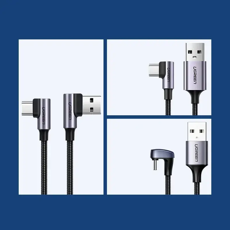 Ugreen 20856, USB A, USB C, USB 2.0, 480 Mbps, juoda, sidabrinė