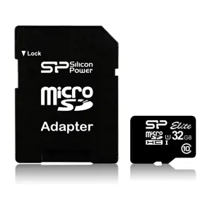 SILICON POWER atminties kortelė Micro SDHC 32GB Class 10 + adapteris