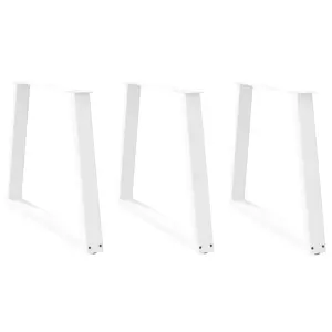 Valgomojo stalo kojos V formos 3 vnt Baltos 80x(72-73,3) cm