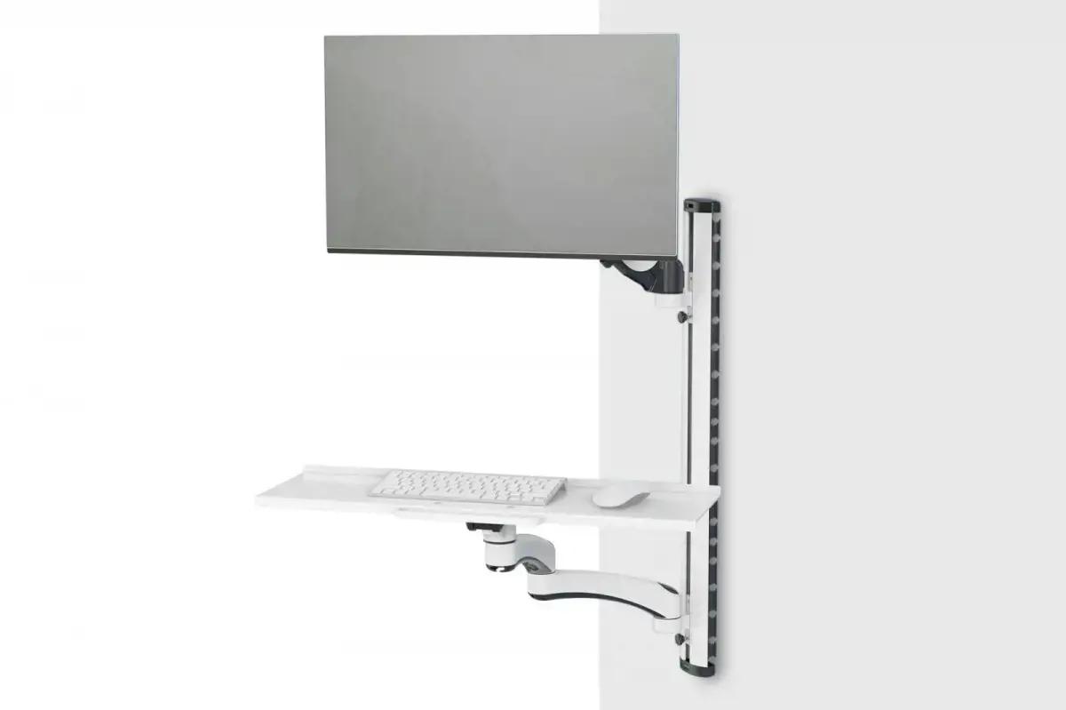 Viena sieninė rankena 1xLCD + klaviatūra, maks. 32 colių ir 8 kg pakreipimas ir pasukimas 360° (PIVOT)