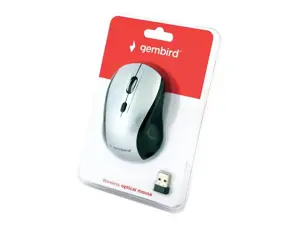 GEMBIRD MUSW-4B-02-BS Gembird Belaidė optinė pelė MUSW-4B-02-BS, 1600 DPI, nano USB, juodai sidabrinė