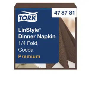 Servetėlės LINSTYLE Dinner, kakavinės, 39 x 39 cm, 50 vnt, 478727