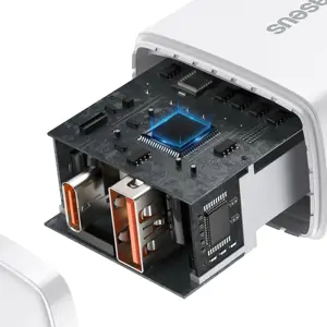Baseus Compact quick charger USB Type C | USB 20 W 3 A Power Delivery Quick Charge 3.0 white (CCXJ-B02)