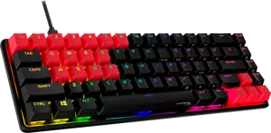 "HyperX" guminiai klavišų dangteliai, klaviatūros dangtelis, termoplastinis elastomeras (TPE), 1,4 mm, raudonos spalvos