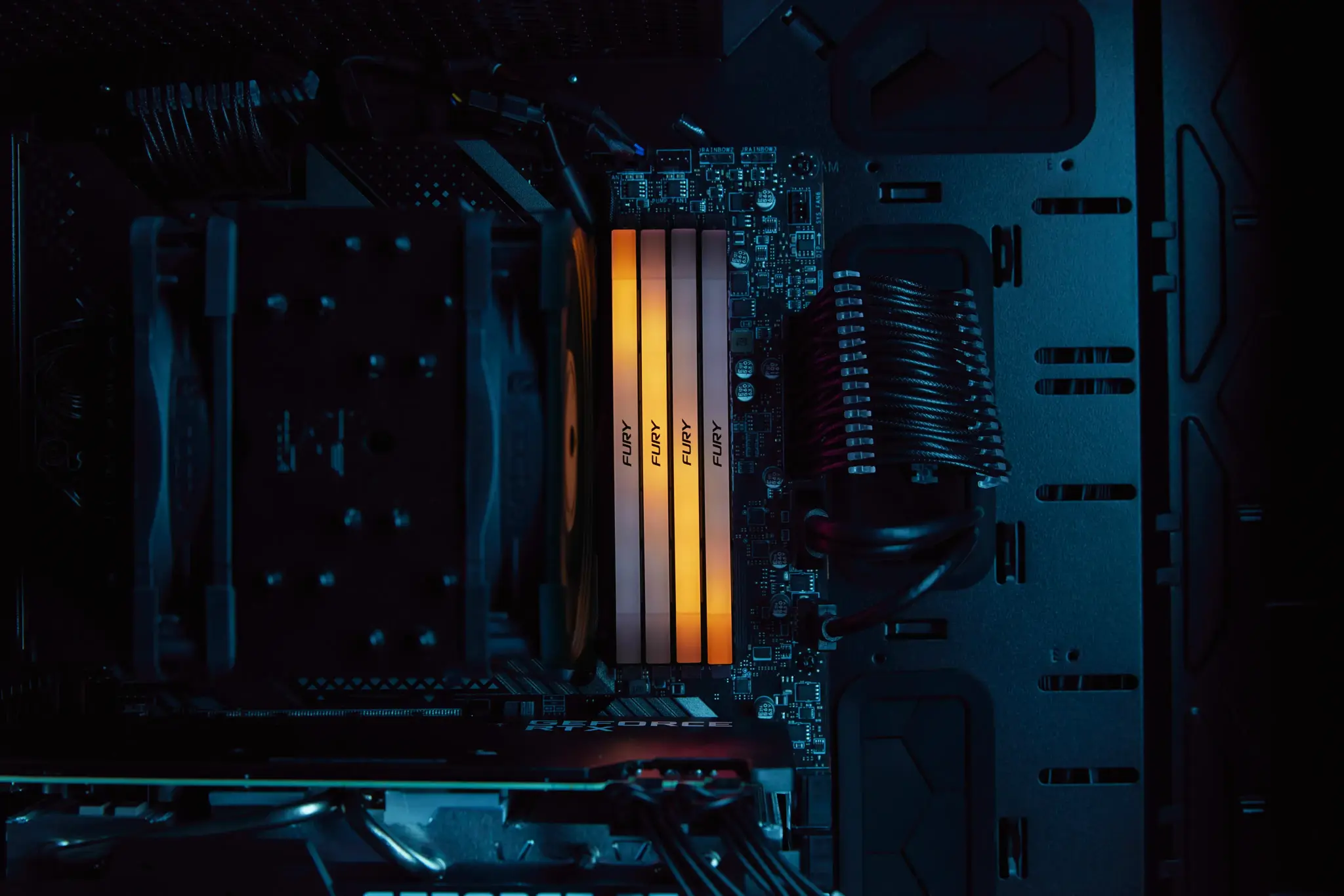Kingston Technology FURY 16GB 3200MT/s DDR4 CL16 DIMM (Kit of 2) Renegade RGB, 16 GB, 2 x 8 GB, DDR4, 288-pin DIMM