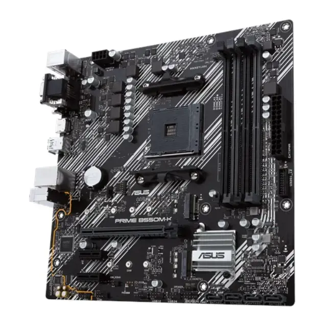 ASUS PRIME B550M-K, AMD, "Socket AM4", 3 kartos "AMD Ryzen™ 3", 3 kartos "AMD Ryzen 5", 3 kartos "AMD Ryzen™ 7", 3 kartos..., DDR4-SDRAM, 128 GB, DIMM